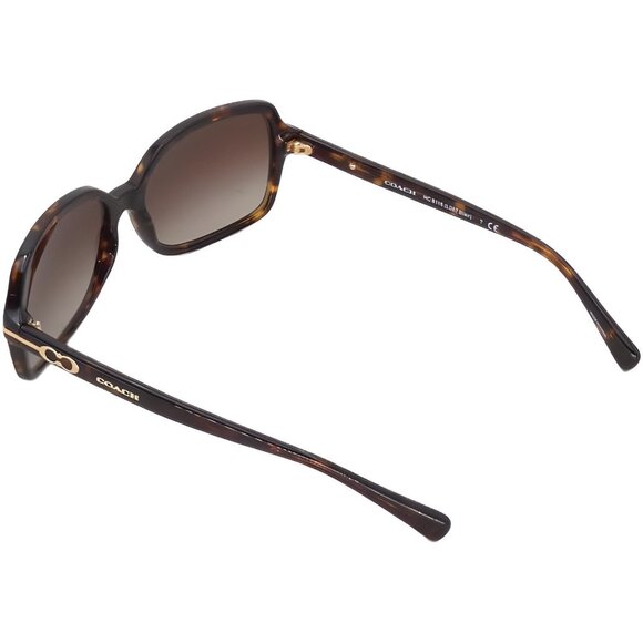 Coach HC8116 BLAIR 500113 56M Dark Tortoise/Brown Gradient Rectangle Sunglasses - Picture 3 of 5